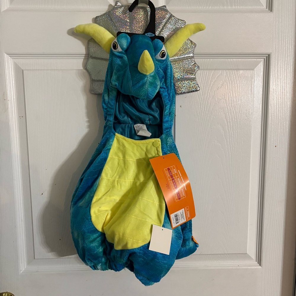 Blue and Yellow infant Dinosaur Costume